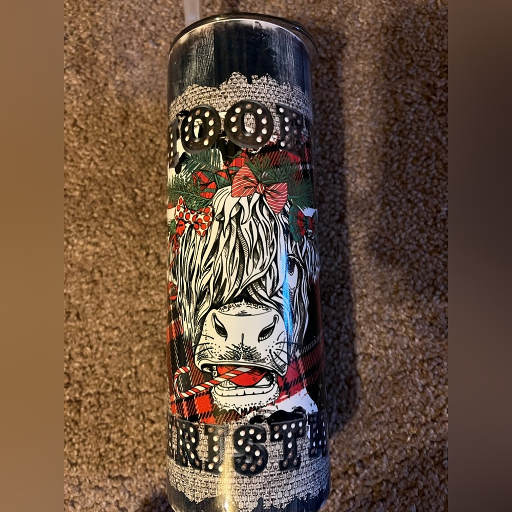 Tumbler w/lid & straw. NWT